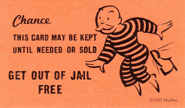 Monopoly get out of jail free card